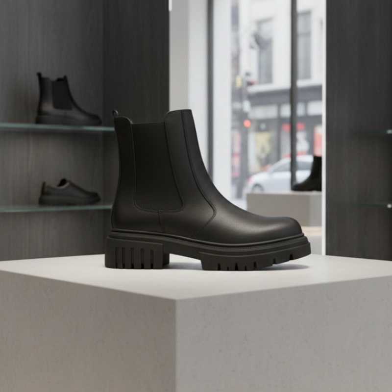 نیم بوت زنانه چلسی دوطرف کش-مشکی